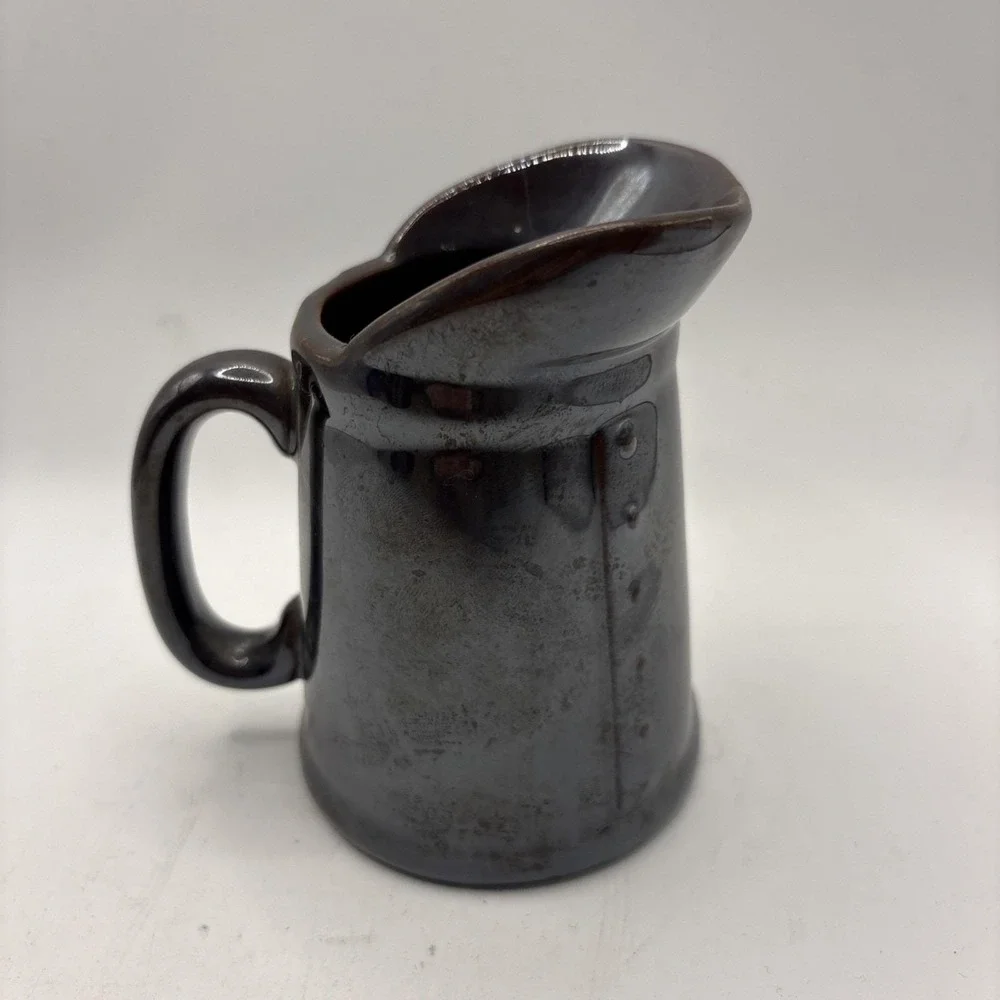 Vtg 50s Redware‎ Rooster Pottery Pancake Pitchers Batter Syrup Butter Japan